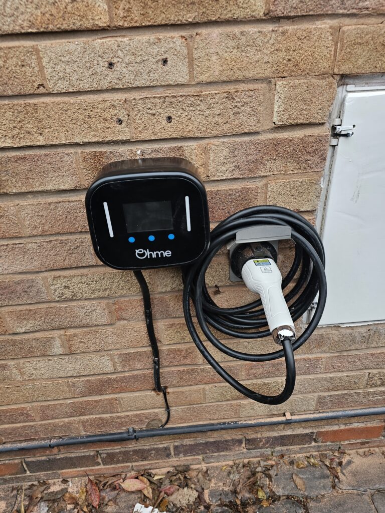 ohme home pro fixed to a wall