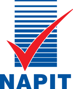Napit new logo png_seeklogo 525940 NAPIT LOGO Blue with Red Tick