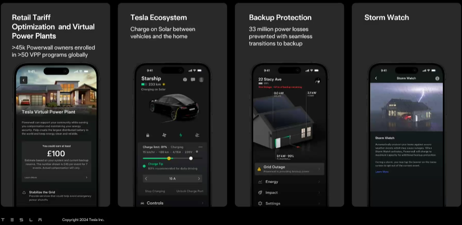 Tesla powerwall app Tesla App Screenshot