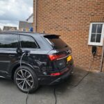 Audi Q7 and andersen quartz ev charger in black