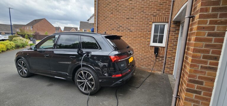 Audi Q and andersen quartz ev charger in black