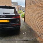 Audi Q7 and andersen quartz ev charger in black