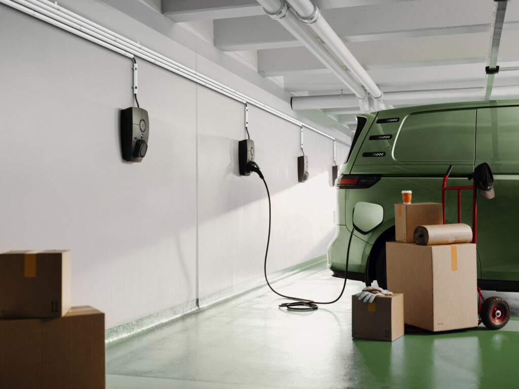 Zaptec ev chargers in underground car park