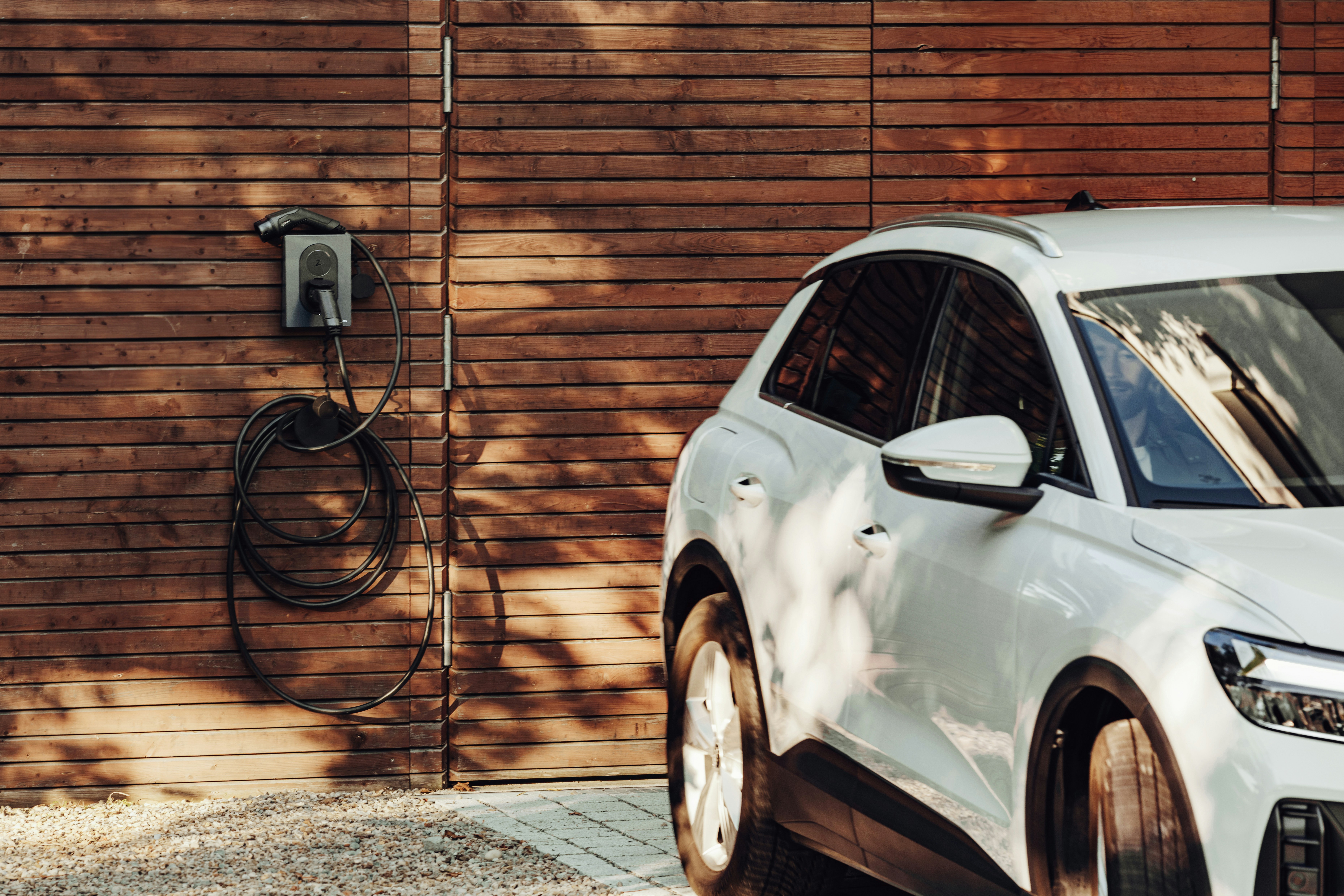 Zaptec EV Charger charging a white car