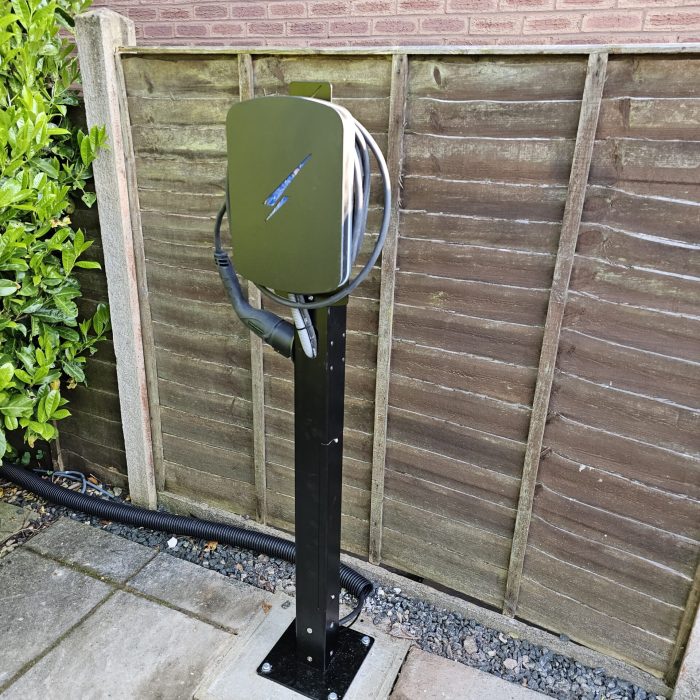 Hypervolt EV Charger sat on a pedestal